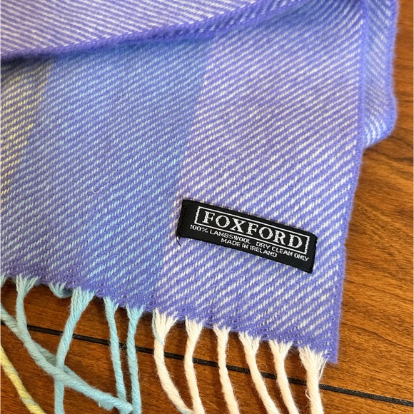 90’s Foxford Lambswool Scarf Pastel Irish Heritage Preppy Quiet Luxury - Picture 3 of 3
